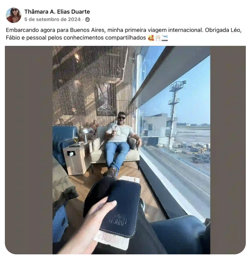 Depoimento Thâmara - primeira viagem internacional para Buenos Aires